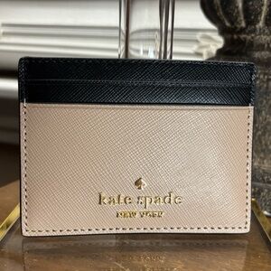 Kate Spade Black and Cream Card Holder